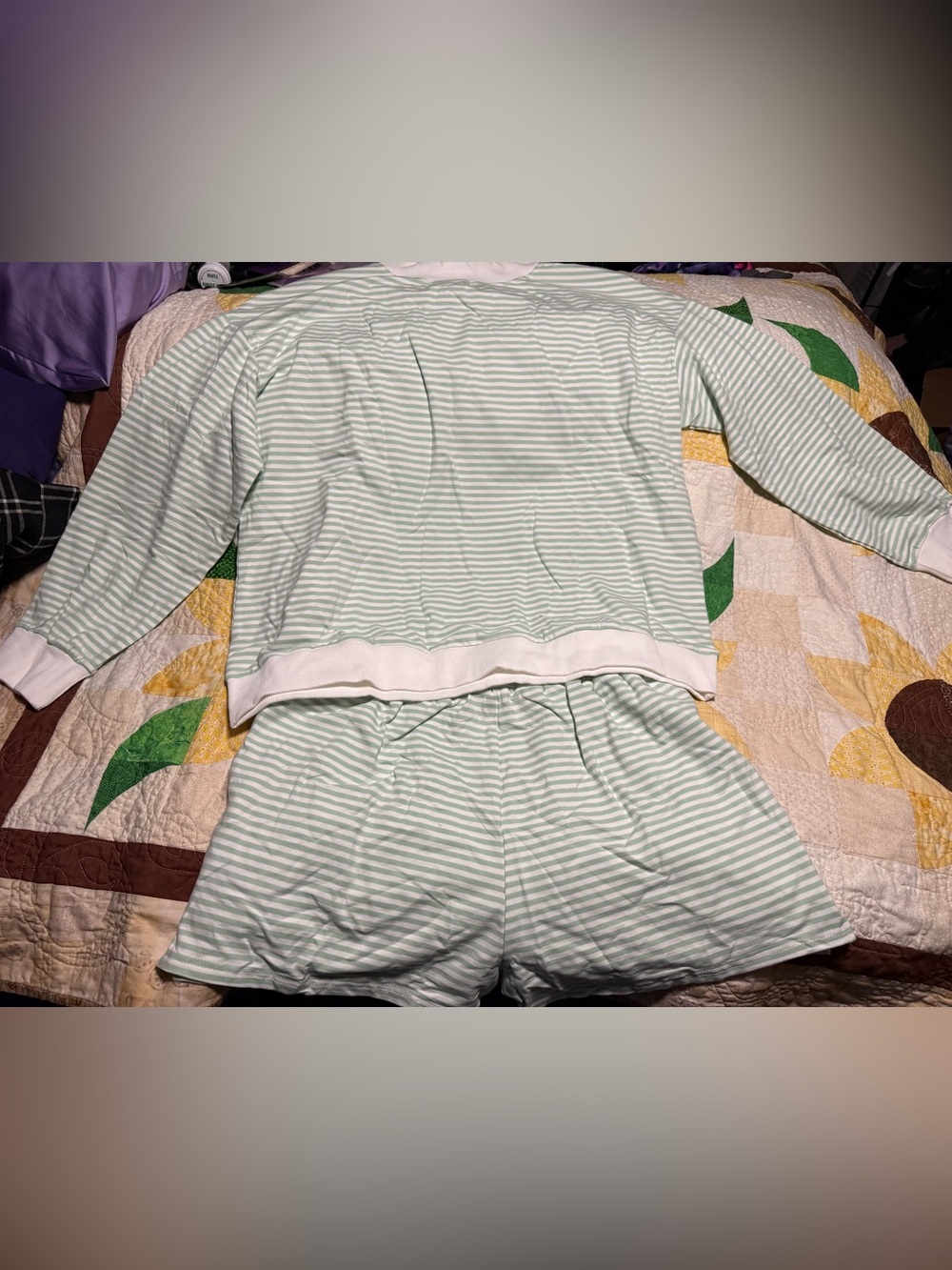 Kids Two-Piece Mint Stripe Pajama Set